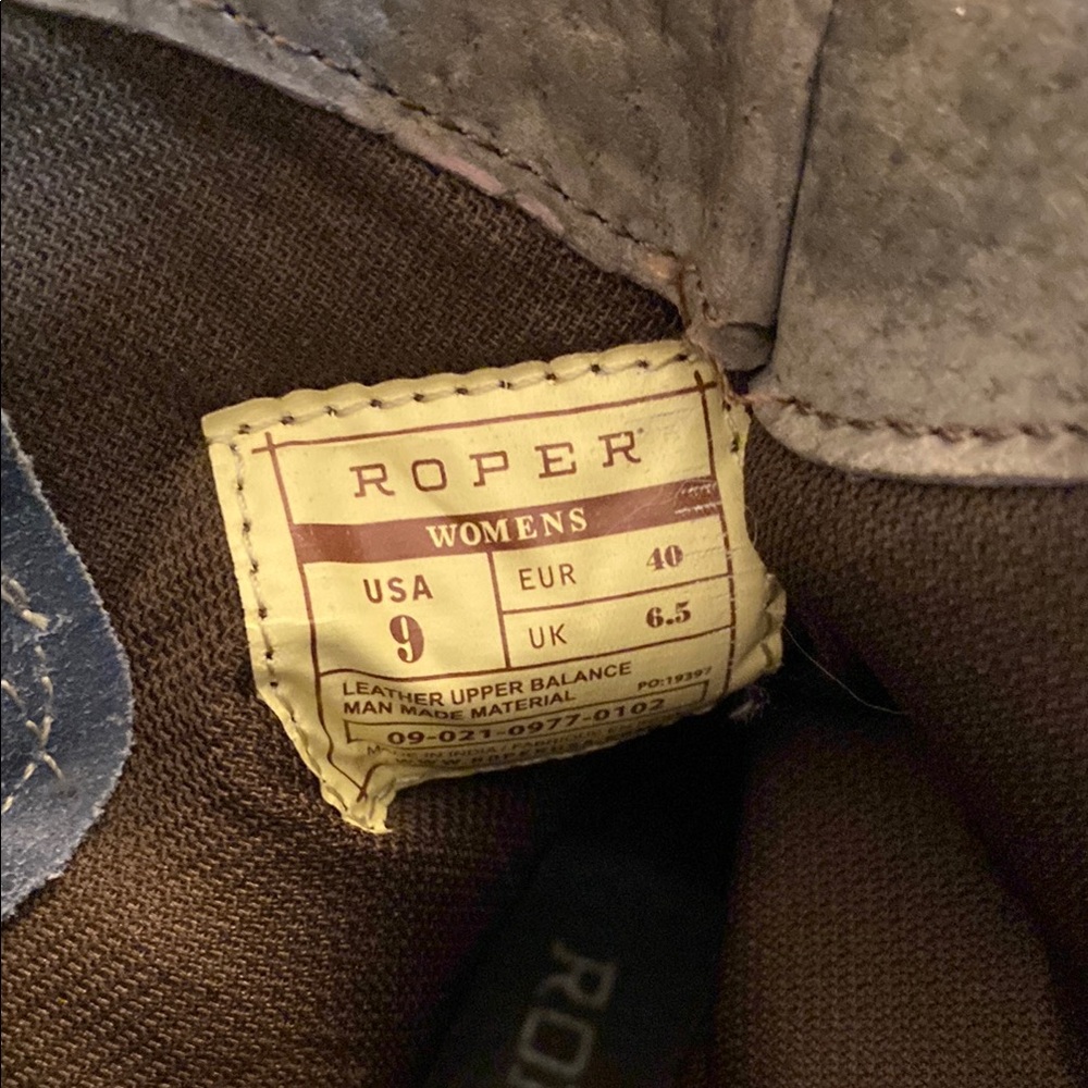 Vintage Inspired American Flag Roper Ankle height Cowboy Boots Sz 9 - Picture 7 of 9